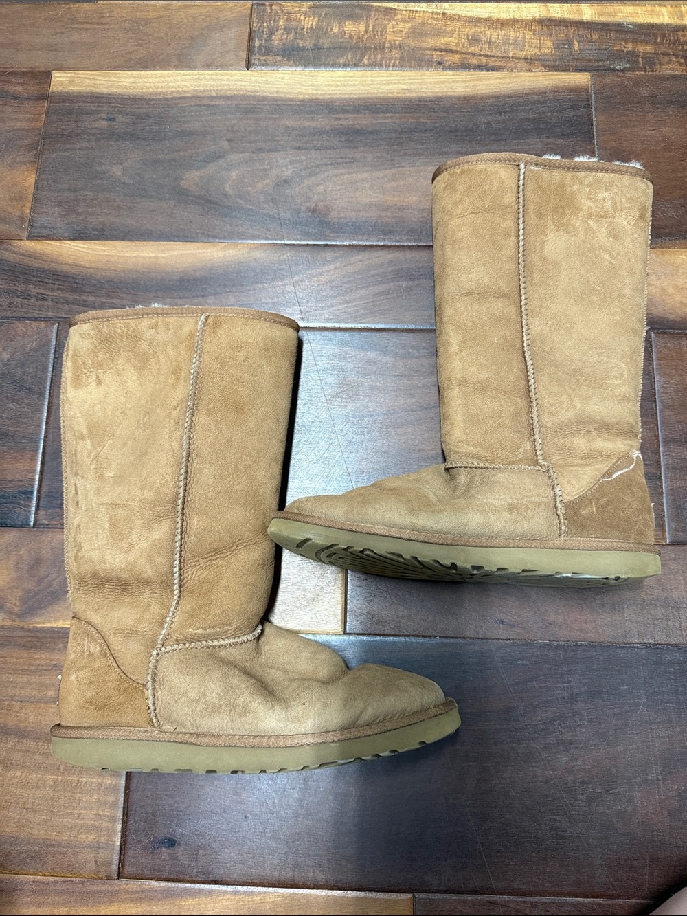 UGG Classic Tall Chestnut Suede Shearling Boots